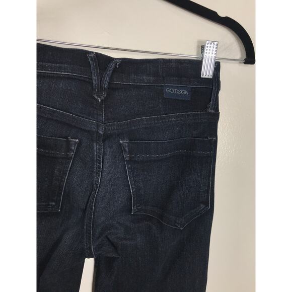 Goldsign Stella Dark Flare Jeans Womens 24 Capsule Bell Bottom Designer 70s Boho - Picture 8 of 13